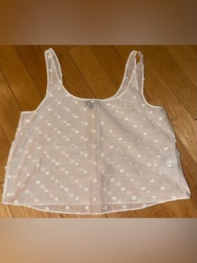 J. Crew scoopneck tank top with pom poms